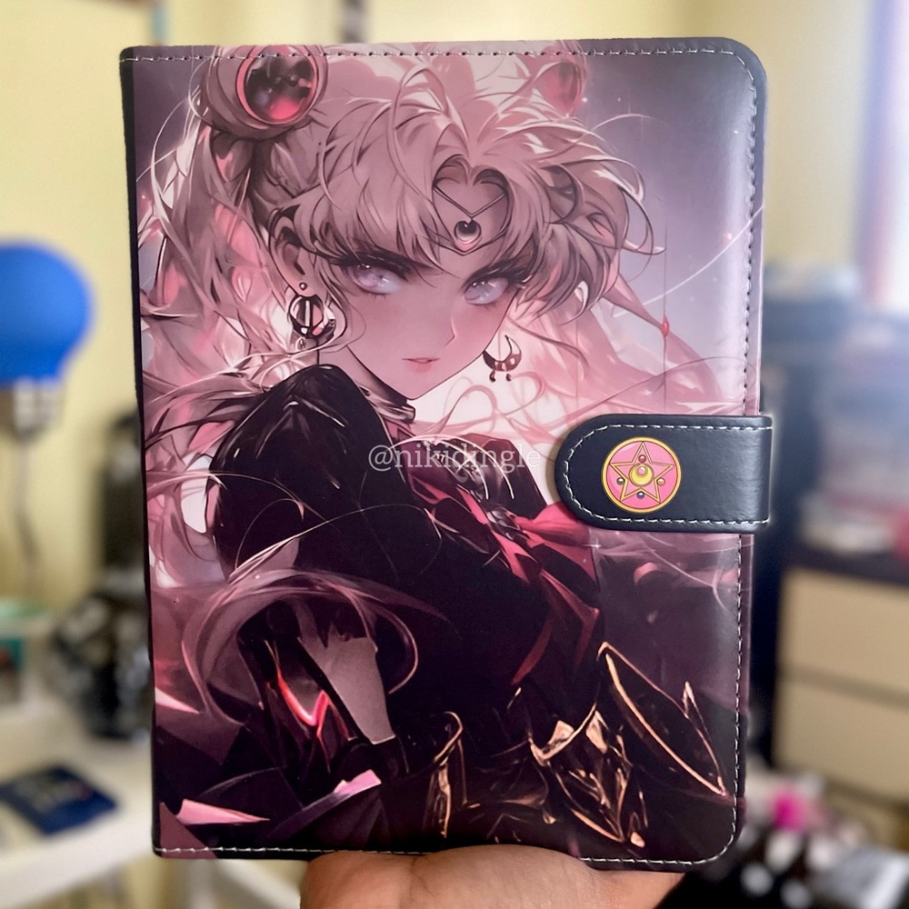 NEW Goth Anime PU Leather Binder Waifu Sailor Moon Goth Punk A5 Journal Notebook